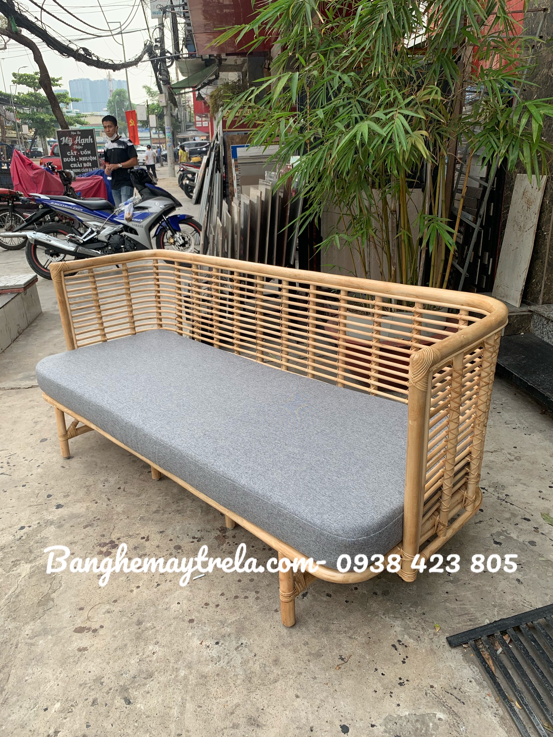 Ghế băng sofa mây hiện đại